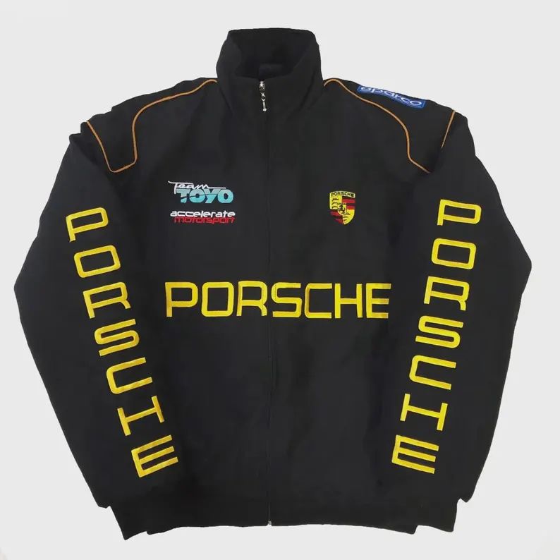 uibok Lamborghini parachute racing jacket front view unisex fit