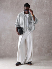 Unisex Premium Knife Pleat Track Pants | Fit Wide Leg Casual Trousers 