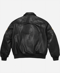 Supreme x Vanson Leathers "Spider-Man" Embroidered Leather Bomber – Black Jacket new jacket