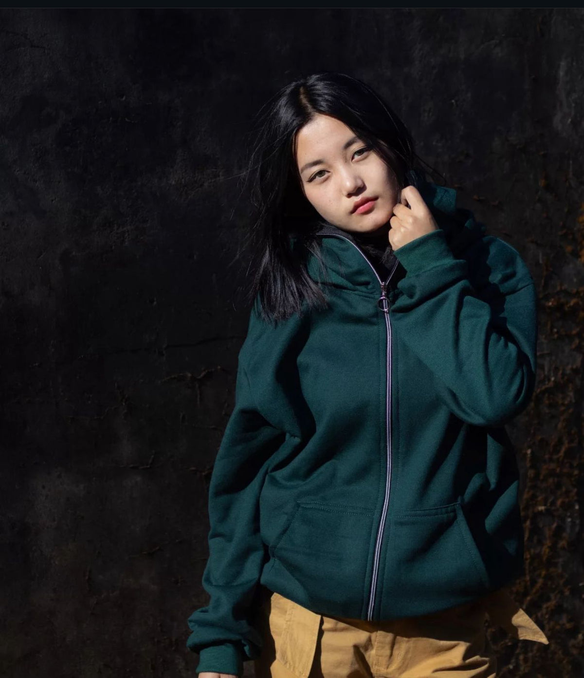 Bottle Green Balaclava Hoodie for Men & Women | Premium Winter Zipper Hoodie with Face Cover