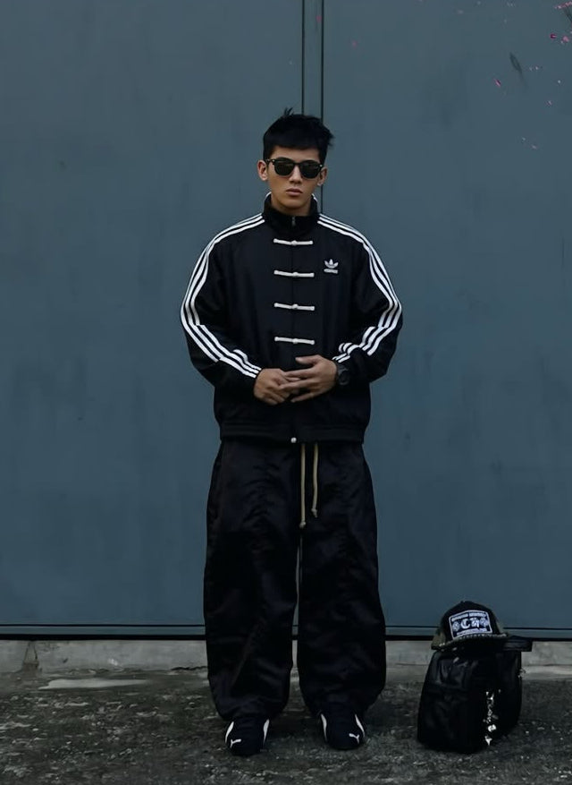 Black CNY Jacket Front View - Uibok Studio India